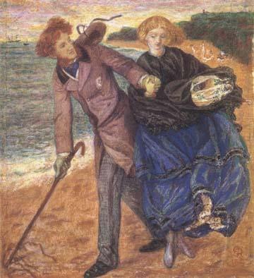 Dante Gabriel Rossetti Writing on the Sand (mk28) Spain oil painting art